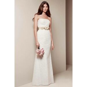 White By Vera Wang Ivory VW351044 Lace Wedding Dress Size 8